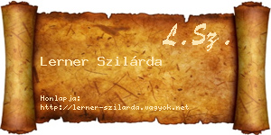 Lerner Szilárda névjegykártya